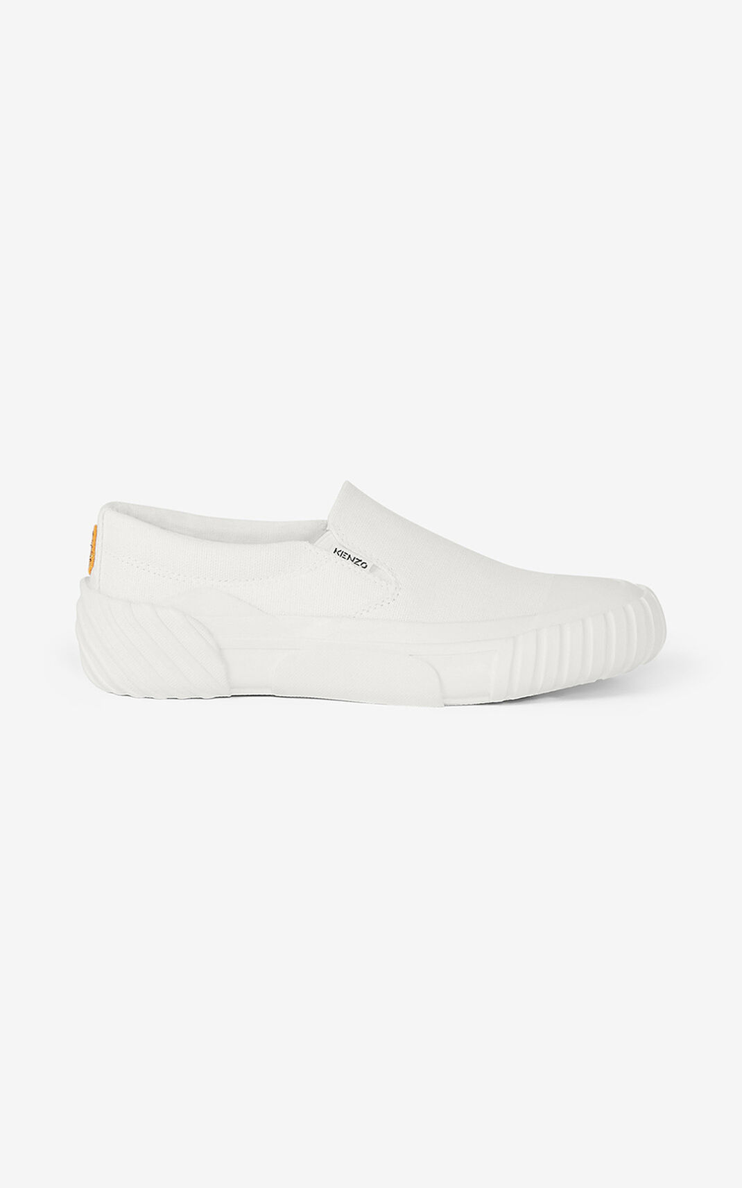 Tênis Kenzo Slip on Lona Tiger Crest Feminino - Branco | 425WNYOZP